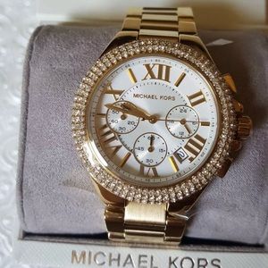 Michael Kors Glitz Gold Tone Watch (Full size)
